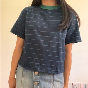 boxy striped tee